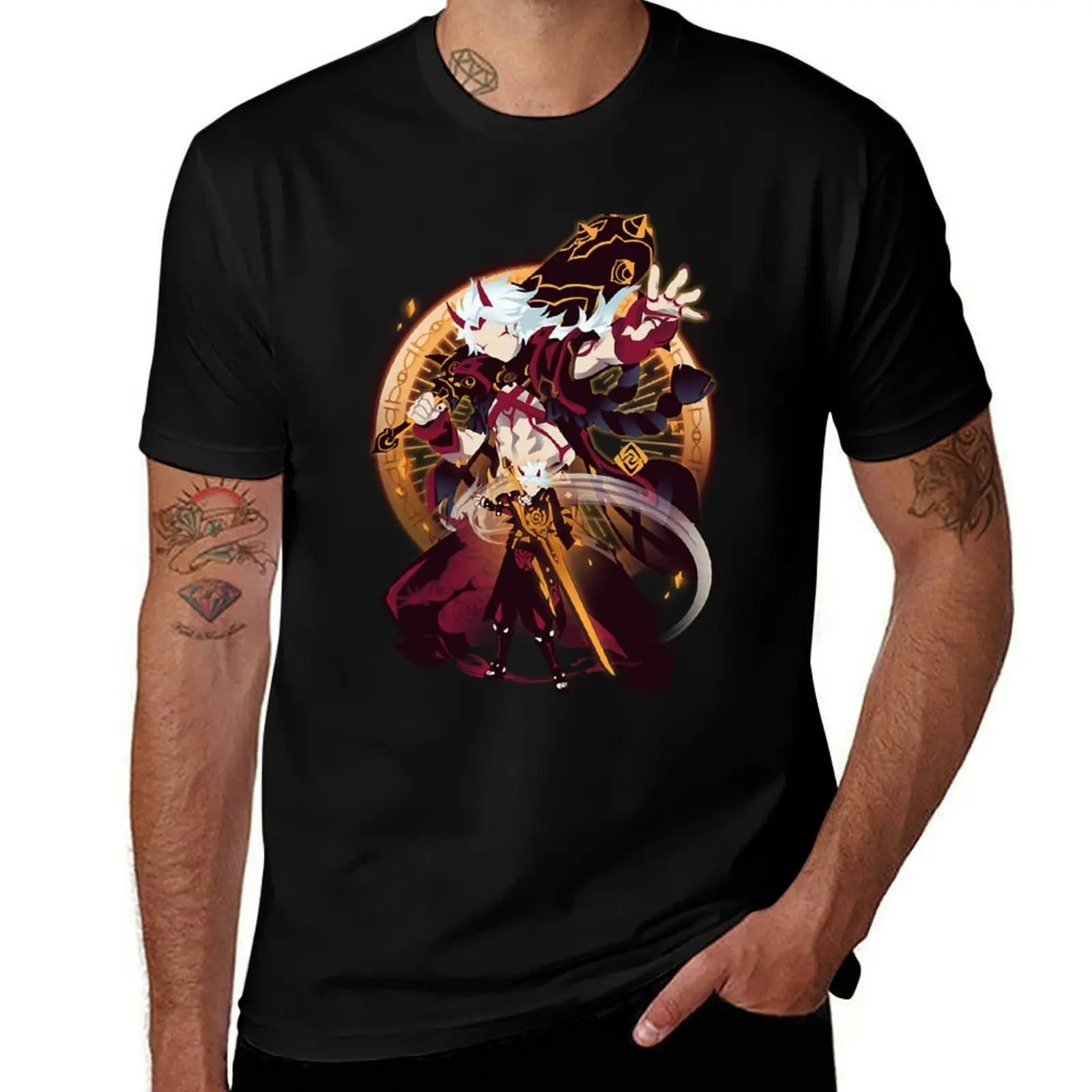 Hanamizaka Heroics Arataki Itto - TShirt T-Shirt Water Resistant Casual T-Shirt