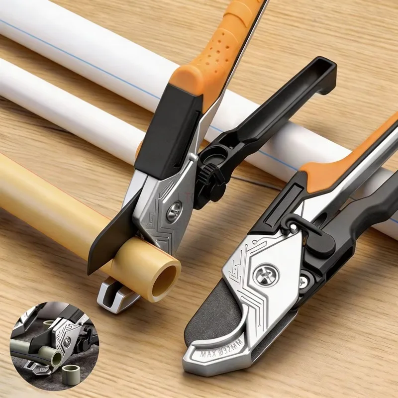 

Heavy Duty Large Opening Pipe Cutter PVC/PPR Labor-saving Portable Quick Cutting Tube Cutter Multipurpose Plumbing Cutting Tool