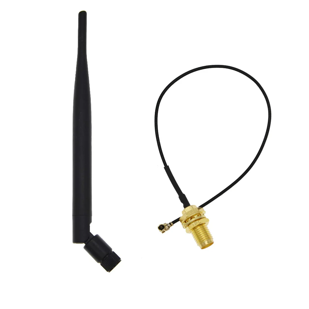 50 sets/lot 2.4GHz 5dBi WIFI Antenna Aerial SMA RP-SMA Male connector wifi antenna for Wireless Router antennas +15cm  Cable