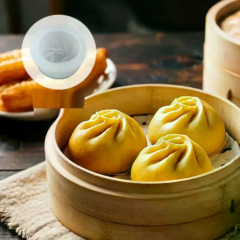 Cute Steamed Stuffed Bun Dumpling Candle Silicone Mold DIY For Epoxy Resin Soap Plaster Decor Gift 3D