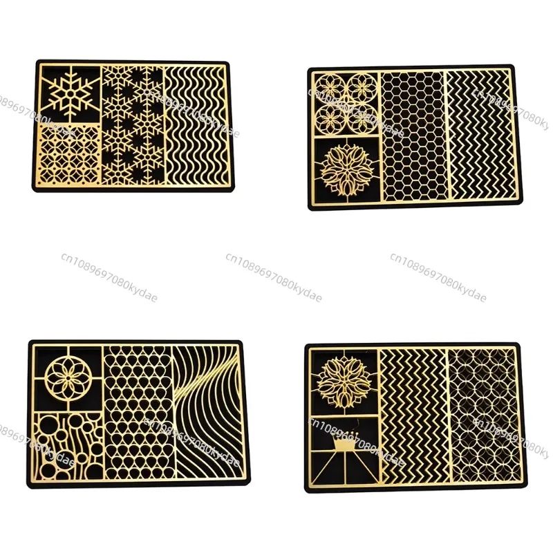 High-End Food Grade Brass Ice Stamp Mold Ice Cube Design Plate Bar Bartender Whiskey Pressing Stamping Square Tray with PVC Pad