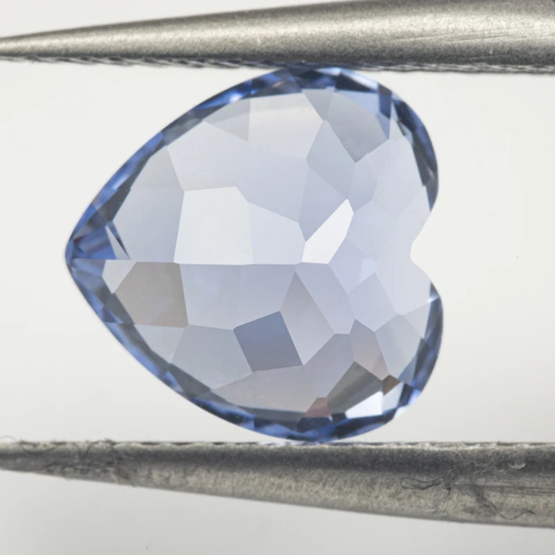 Lab Grown Sapphire Cornflower Color Heart Shape for Charms Jewelry Making DIY Ring Necklace Earrings Materials AGL Certificate