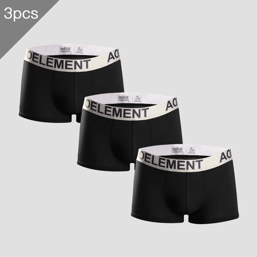 3PCS men Modal mid-waist breathable boxers boxers