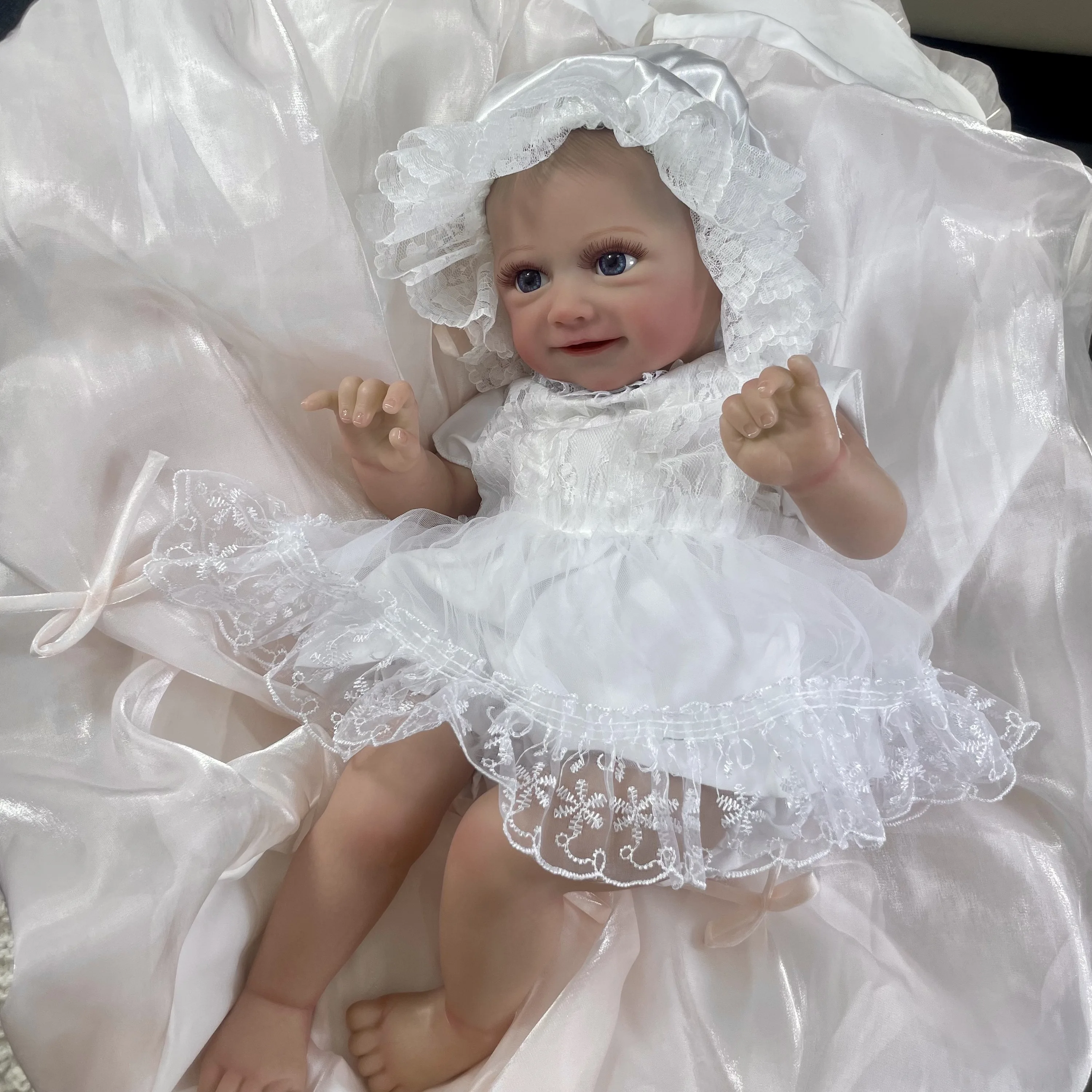 Muñeca de bebé Reborn de 20 pulgadas, Adorable niña, Petya, cuerpo de tela de vinilo de silicona, piel pintada realista, arte coleccionable, regalo de Navidad