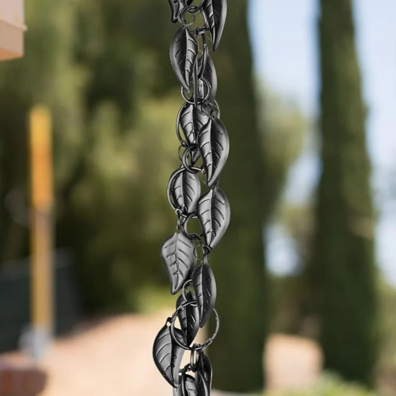 Outdoor metal rain chain, new garden drainage rain chain, outdoor villa eaves temple rain chain drain tank can be determined