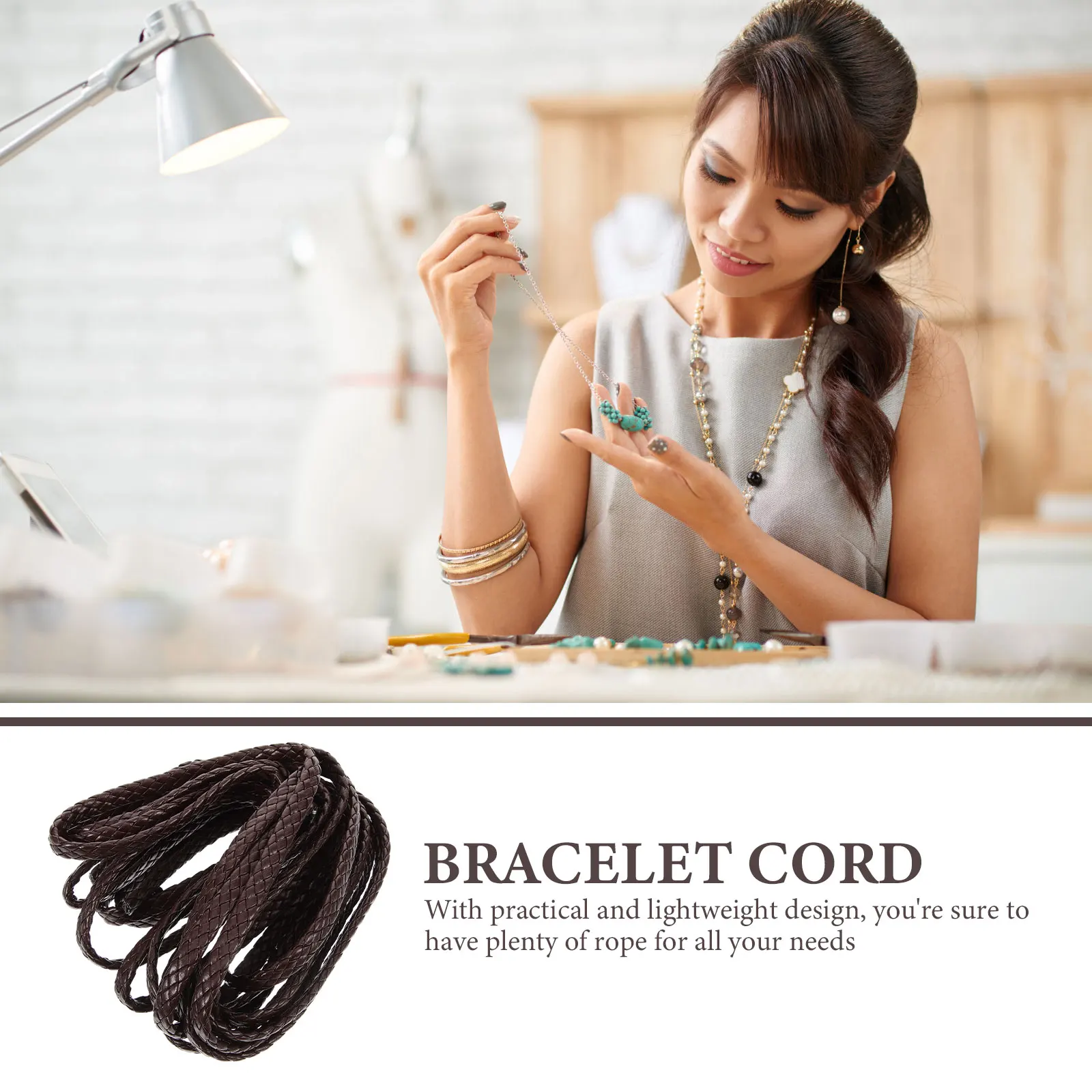 

Braided PU Rope Cord 5M Multicolor DIY Jewelry Making Supplies Flat Shape Perfect Size For Crafts Bracelet Necklace