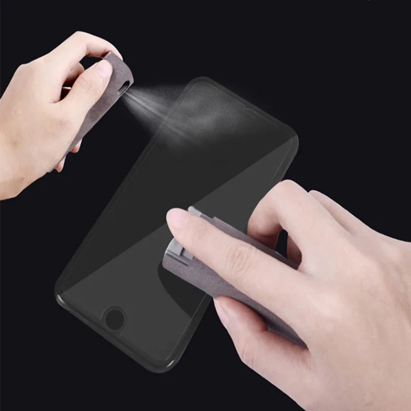 2 In 1 Spray Computer Screen Phone Screen Dust Removal Cleaner Microfiber Cloth Set Cleaning Artifact Without Cleaning Liquid