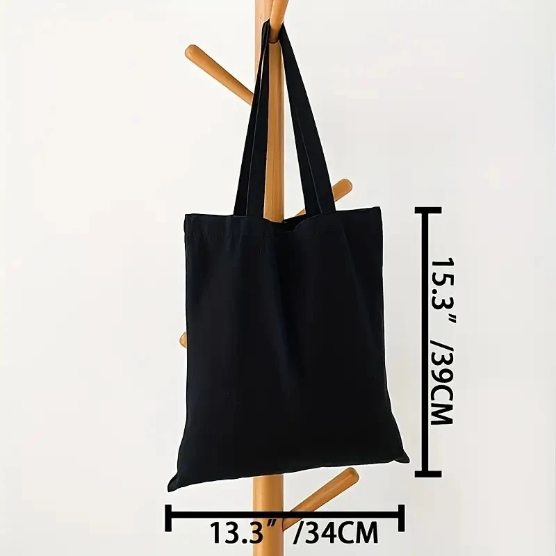 1PC Simple Casual Solid Color Canvas Shoulder Bag Women's Large Capacity Shopping & Travel Everyday Handbag for Women Unisex