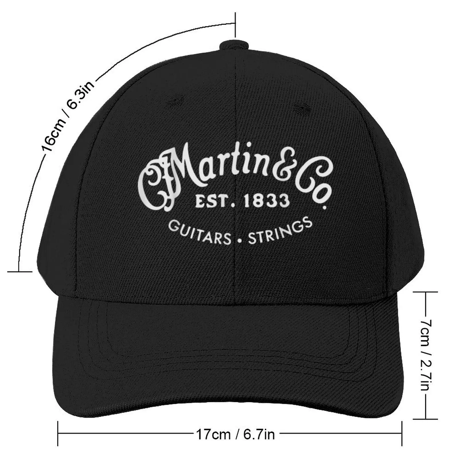 Martin Guitars Logo Merchandise Baseball Cap fishing hat Ball Cap Men's Luxury Women's