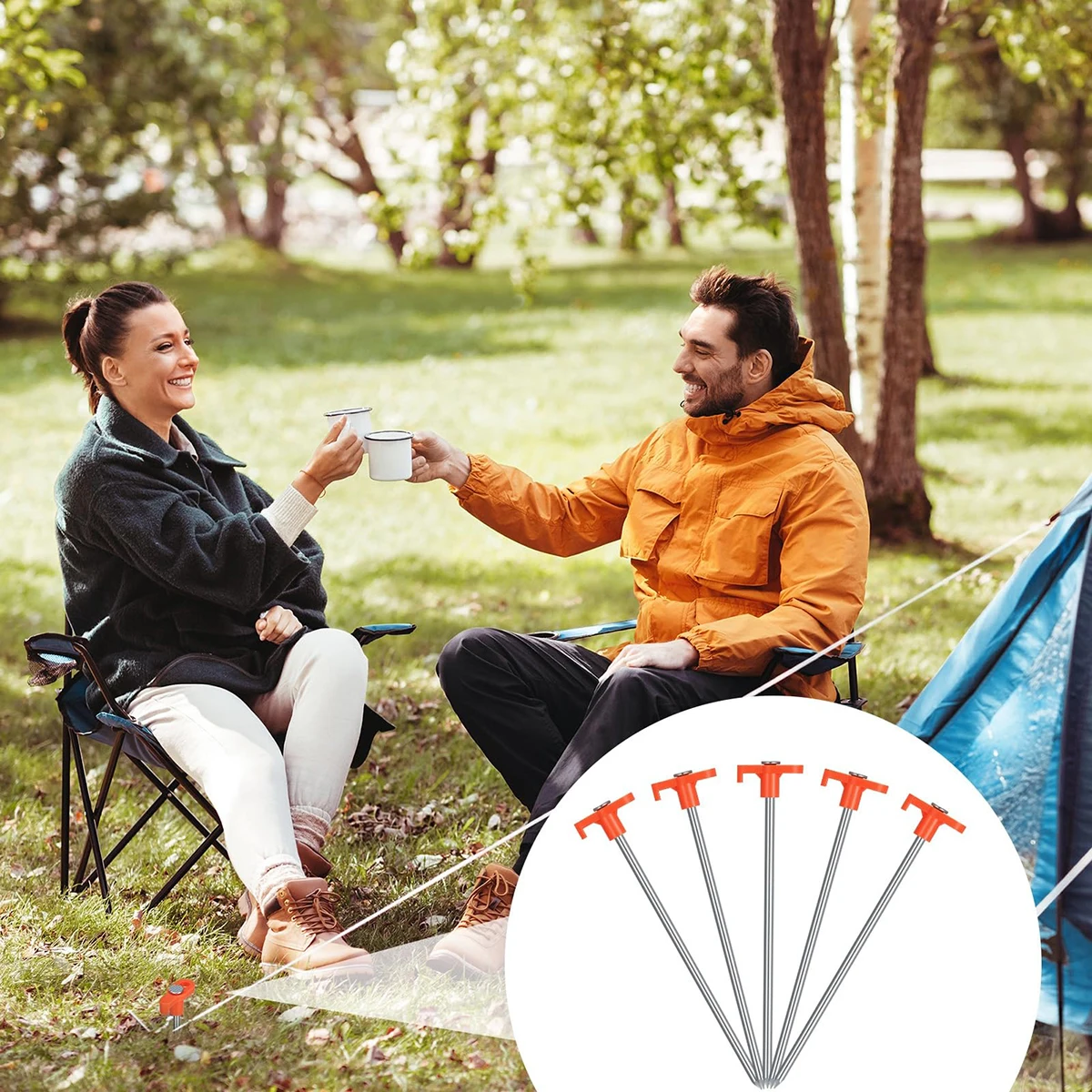 

10-пакетовые колышки для палатки, сверхмощные металлические колышки для палатки для жестких навесов для кемпинга