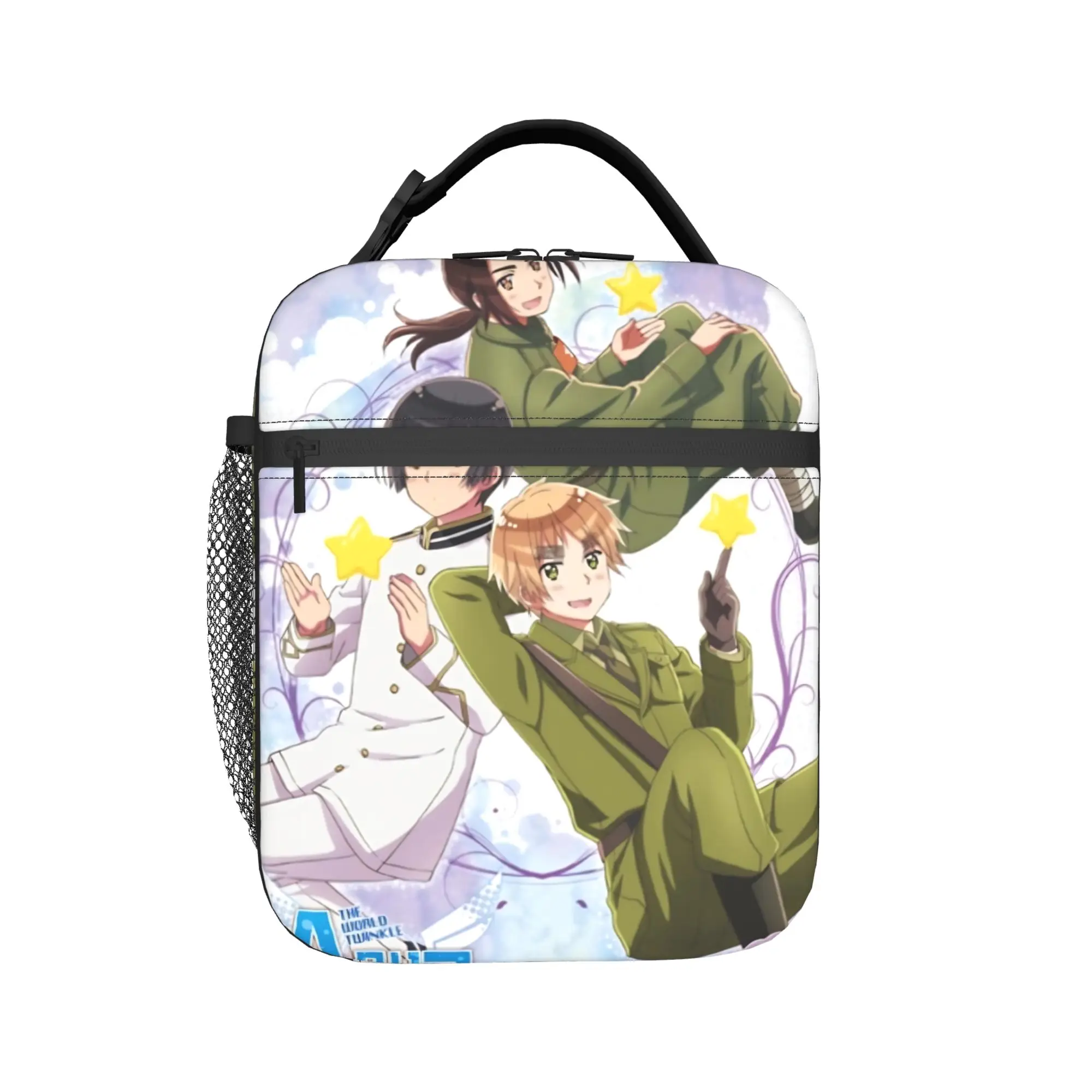 Hetalia Axis Powers Merch Insulated Lunch Bag For Office  Food Storage Bag Portable Thermal Cooler Lunch Boxes