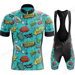 2024 Cartoon Comic Cycling Jersey Set Men Summer Boom Clothing Road Bike Shirts Suit Bicycle Bib Shorts MTB Ropa Maillot