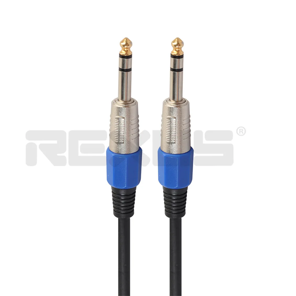 Spot double shielded noise reduction wire, large three core stereo 6.35 male to male audio cable