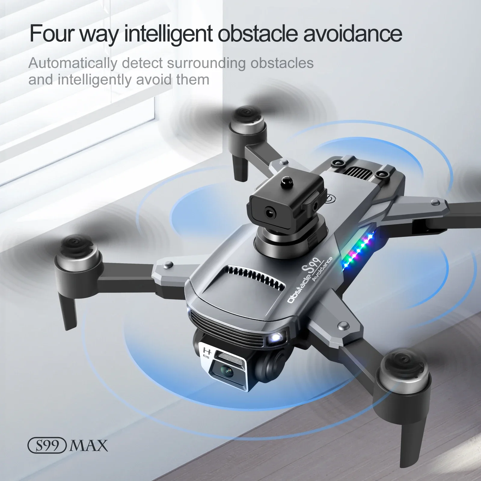 S99Max Rc Drone 4k Profesional HD Camera Adjustable Angle Obstacle Avoidance Aerial Photography Brushless Foldable Quadcopter