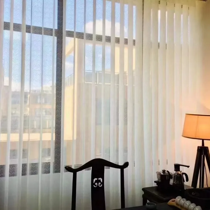 Motorized Smart Vertical Blinds, Customizable Electric Vertical Window Shades for Living Room