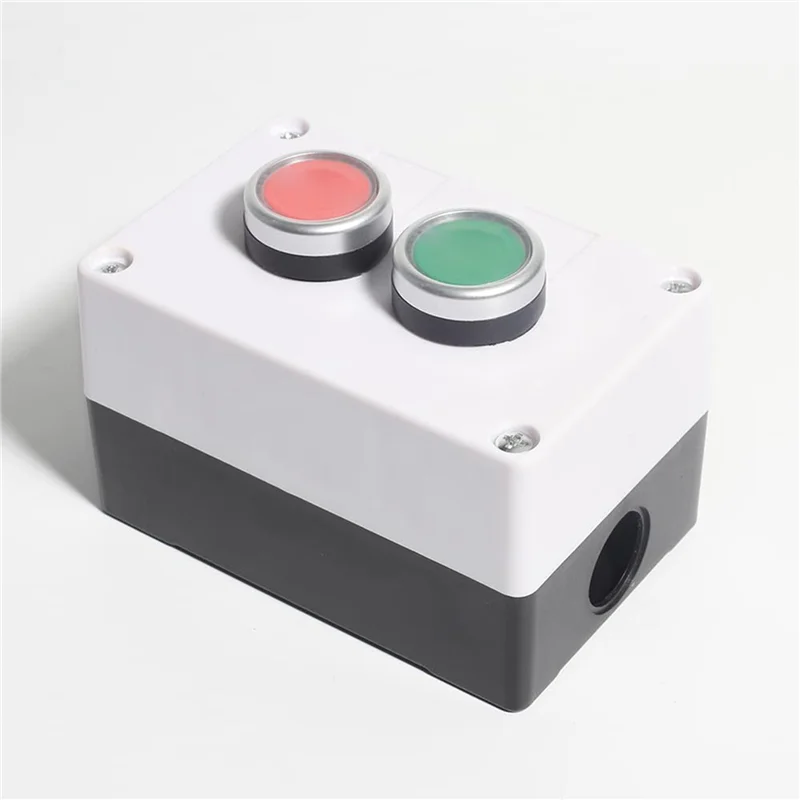 AB41-2X Rain Proof Up-Down Switch Control Station, Momentary Push Button Station Red Green Sign Pushbutton Switches