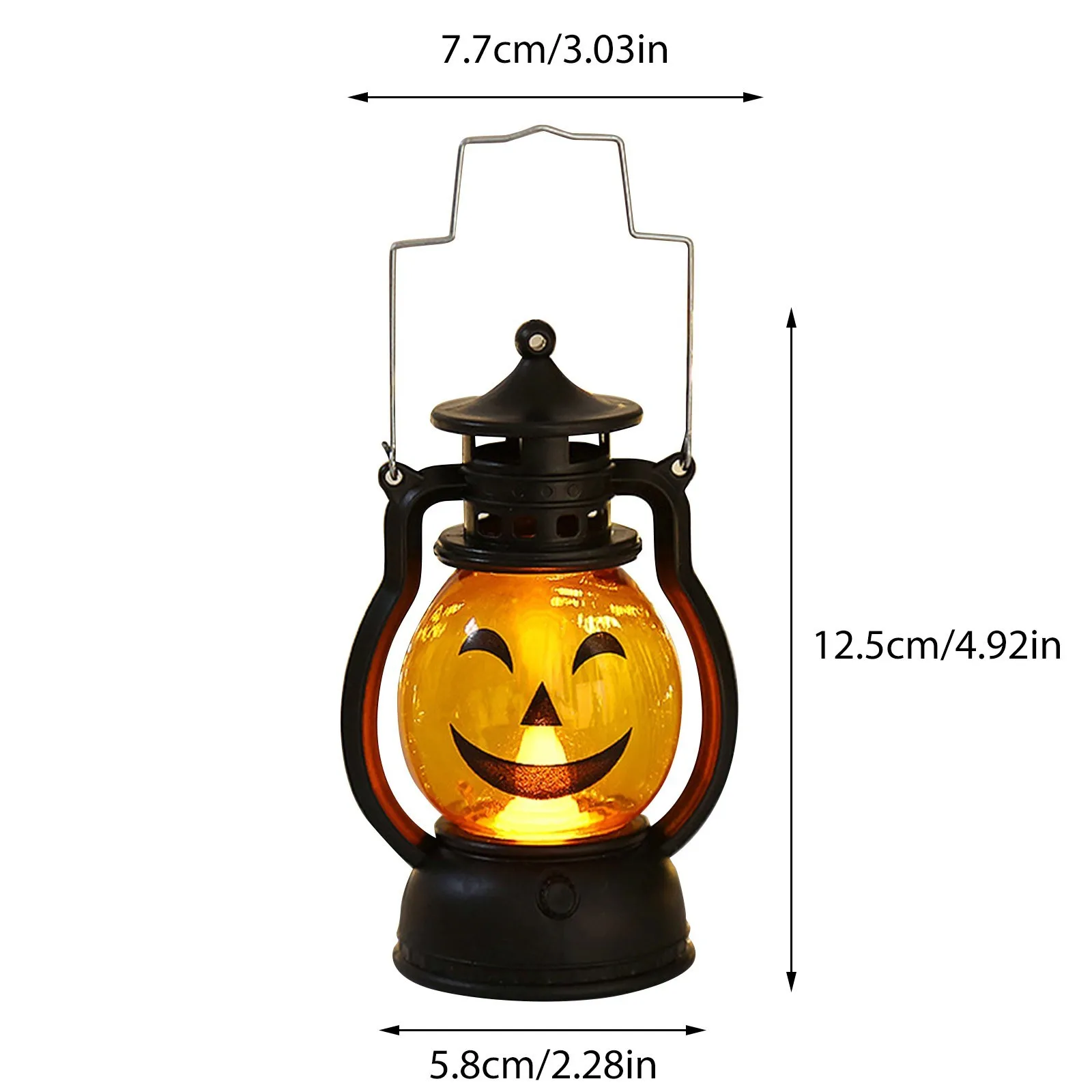 Lampada da zucca a LED di Halloween Lampada da atmosfera creativa luminosa in plastica Luce portatile per interni ed esterni Decorazione per feste