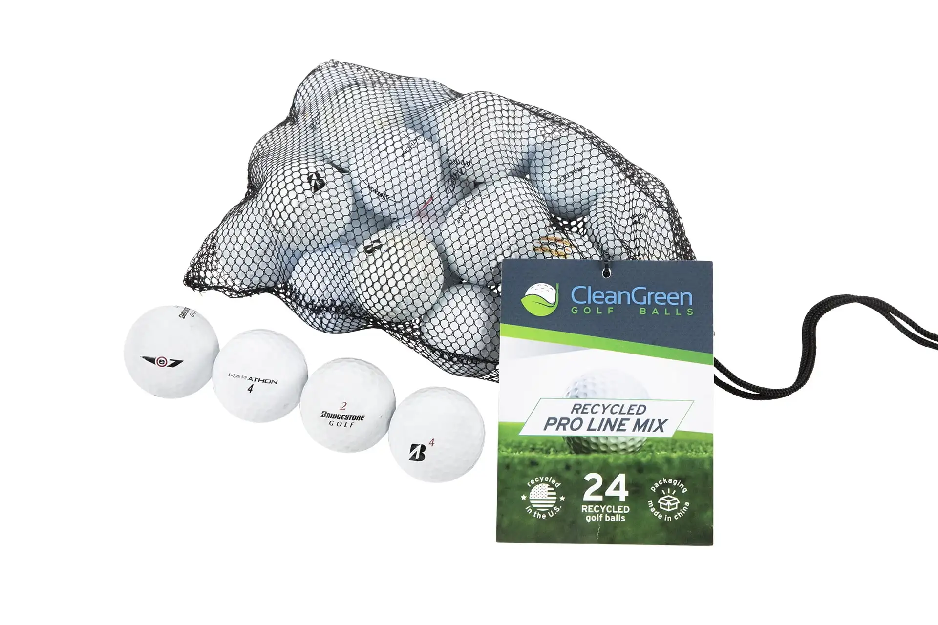 

Clean Green Golf Balls Pro Line 24 Recycled Golf Balls