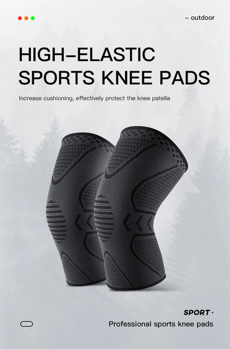 1 stück Fitness Laufen Radfahren Knie Hosenträger Elastische Nylon Knie Brace Für Sport Kompression Knie Pad Hülse Basketball Volleyball – Detail 1