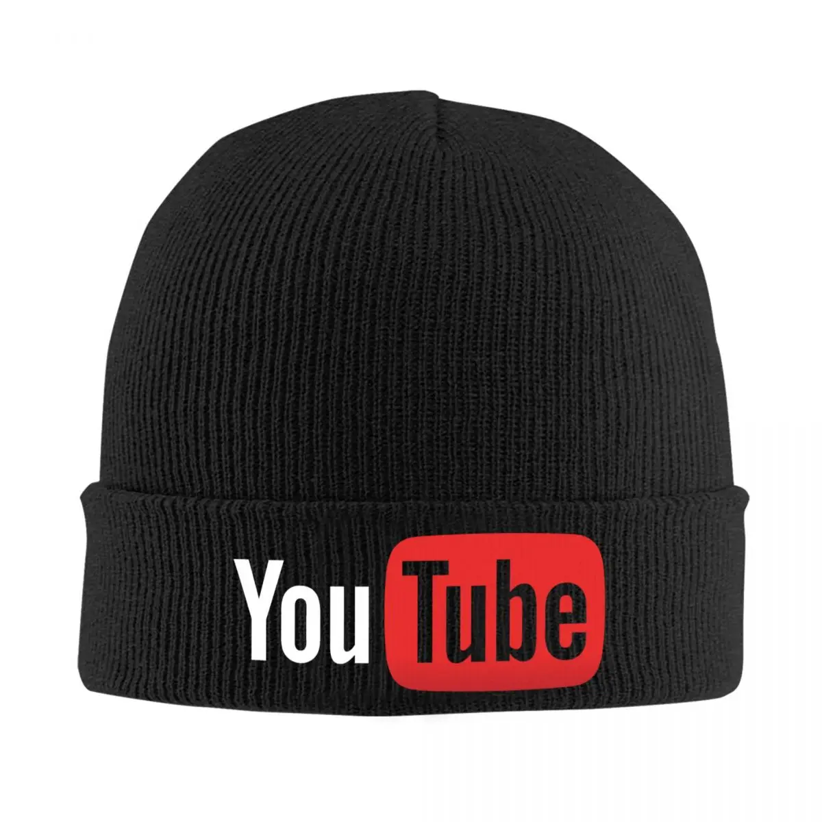 

YouTube Logo Knitted Bonnet Caps 100% Cotton Fashion Keep Warm Hats