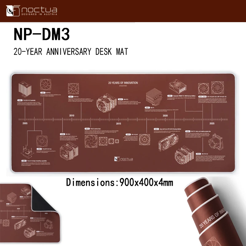 

Noctua NP-DM3 DESK MAT Gaming Accessories Large Size Writing Mat Keyboard Mice Mat Non-slip Home Office Computer Desk Protector