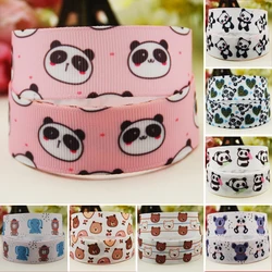 22mm 25mm 38mm 75mm bear&Panda cartoon printed Grosgrain Ribbon party decoration 10 Yards satin ribbons