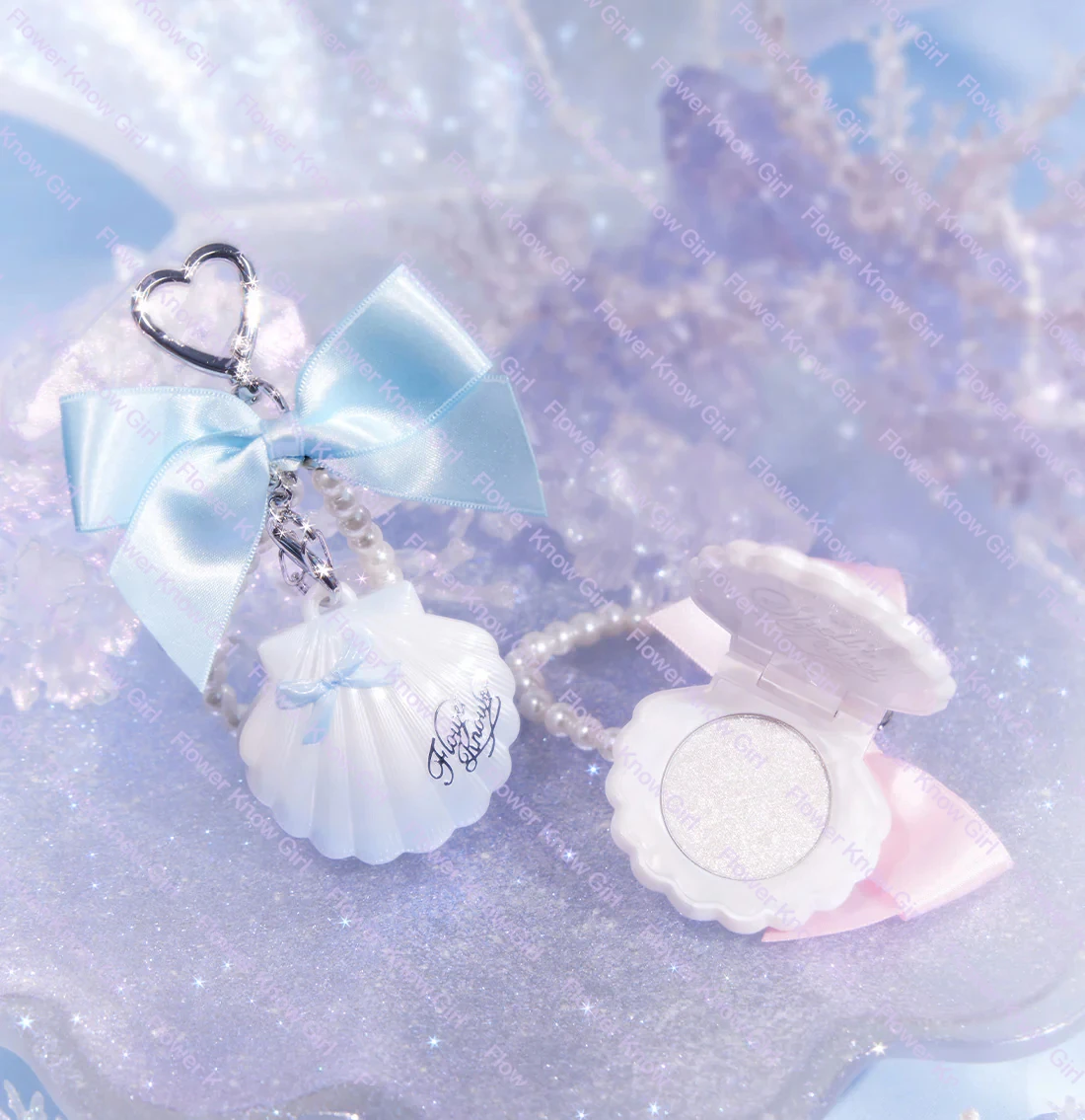 フラワー ノウズ シェル パール コレクション ハイライター パレット シマー グリッター イルミナドール メイクアップ ハイライト シェルズ ジュエル