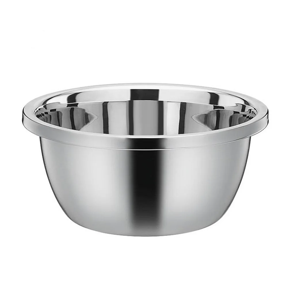 

Strainer Bowl Kitchen Sink Mixing Bowls Whisking Salad Basin For Food Storage 35cmx35cmx15cm Without Hole Silvery