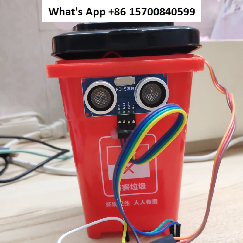 Smart trash can, ultrasonic automatic sensing, maker competition, science and technology activities in primary and secondary