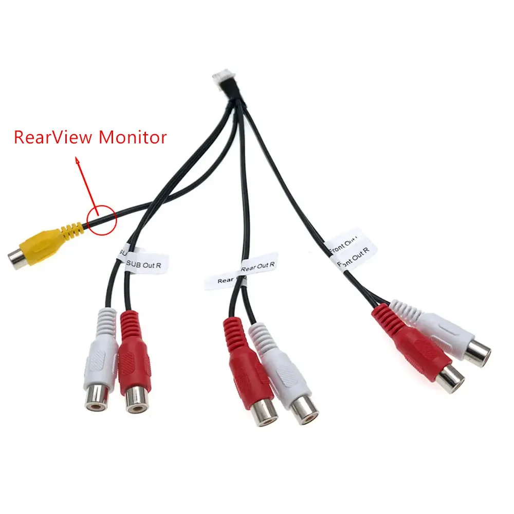Aux in Sub Heck Out Cam Video RCA Kabelbaum Kabel für Pionier Radio dmh 160bt dmh 1700nex dmh 1770nex dmh w2700nex dmh w2770nex – Detail 3