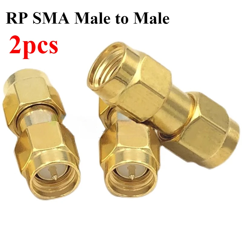 

2pcs/lot SMA Adapter Kit SMA Male to Male Plug Straight RFCoax Connector RP Male Coupler Converter