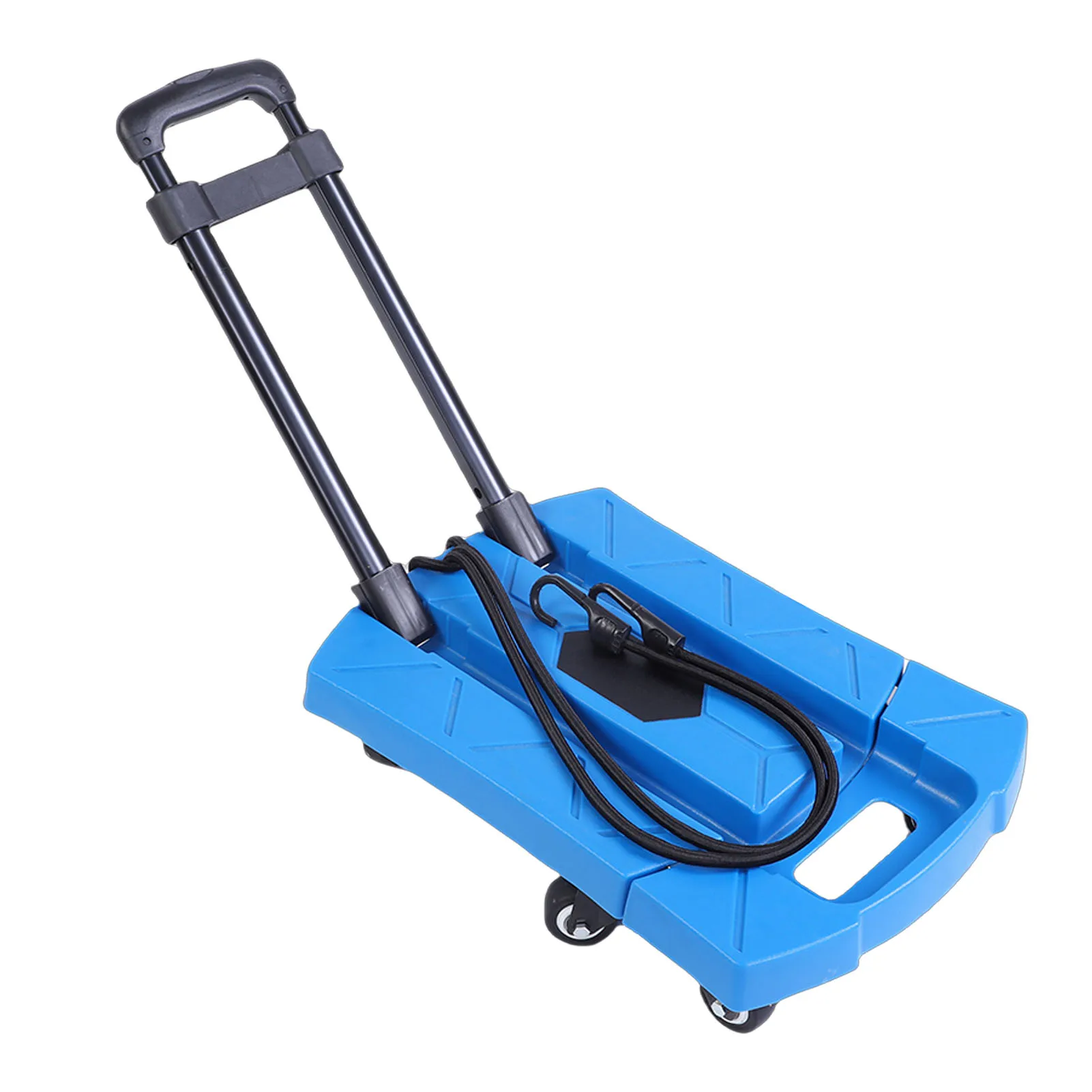 

Luggage Cart Portable Hand Truck 6 Wheels Folding Portable Telescopic Handle Cart Blue Household Shopping Trolley Folding Cart