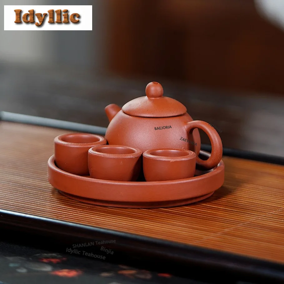 

Yixing Purple Sand Xishi Small Mini Tea Set Complete Set Boutique Tea Ceremony Set Teapot And Tea Cup Set Chinese Tea Set Gift
