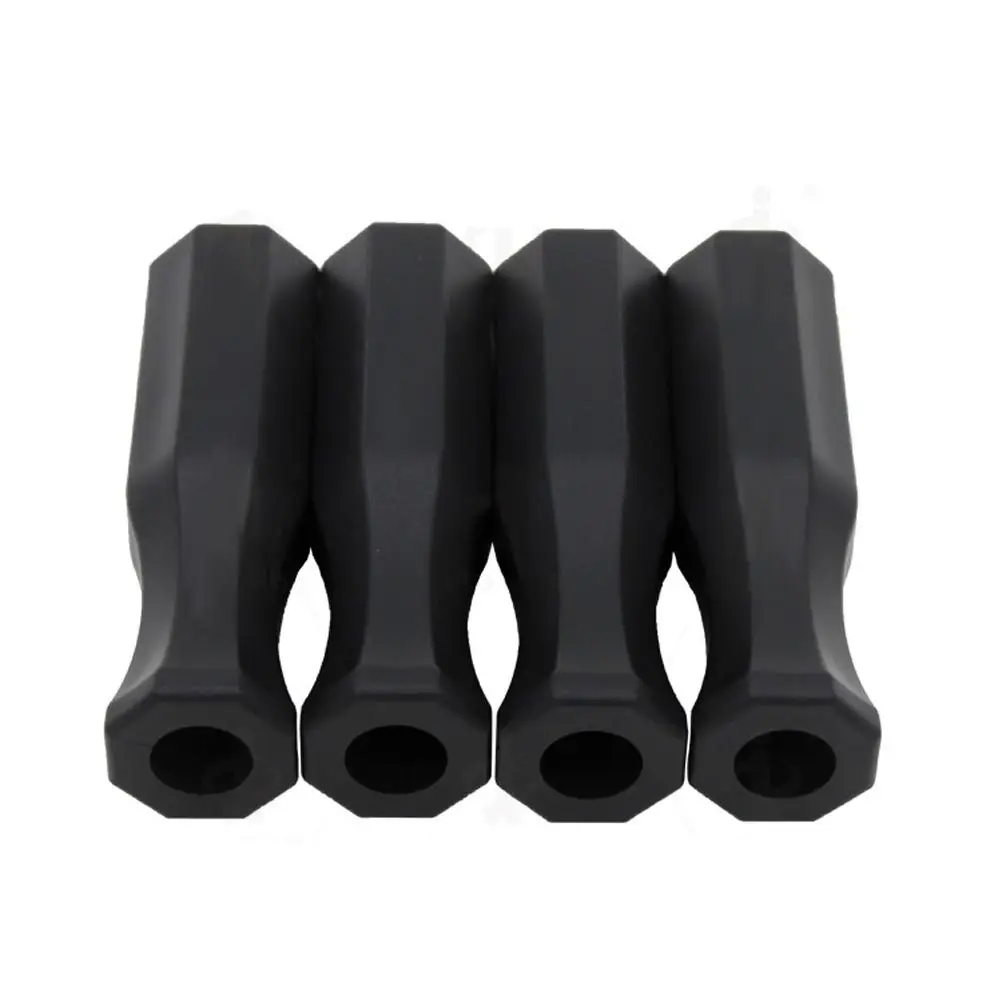 

8Pcs Black Table Football Handle Covers Premium Plastic Ergonomic Ridges Superior Grip Cushion Protection Against Rod Bumps