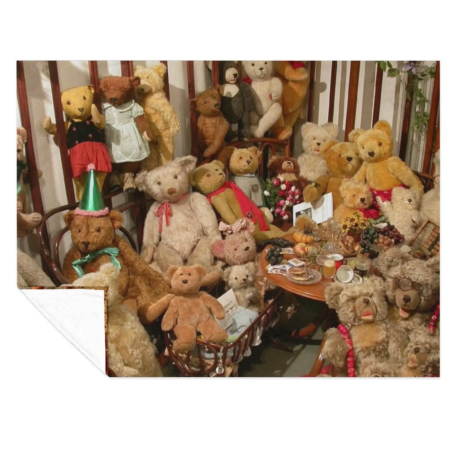 

A Few Teddybears Throw Blanket Baby Vintage christmas gifts Blankets