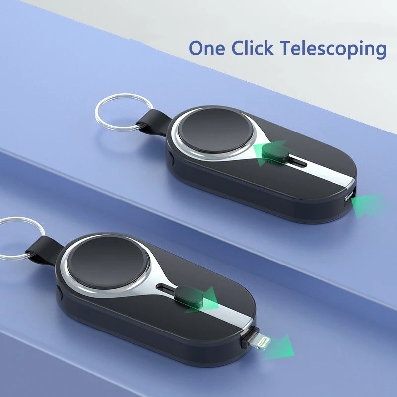 Mini Emergency Keychain Power Bank 2-in-1 Wireless Charging Watch Mobile Power Supply for Apple Watch and iPhone Xiaomi Samsung - view 4
