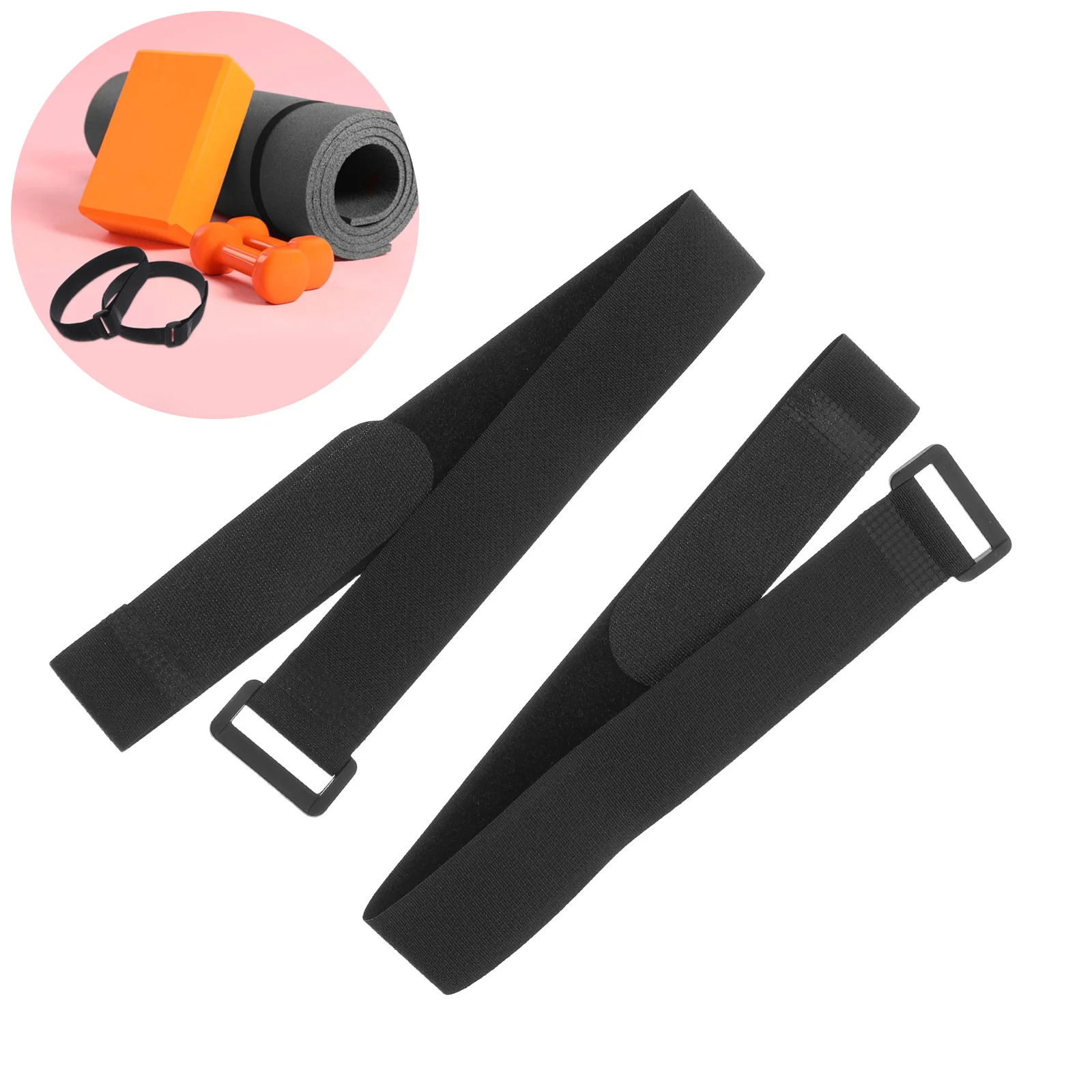 

12pcs Yoga Strap Adjustable Carry Belt Hook Loop Securing Band For Women Mat Sling Elastic Strap Bulk Reusable Fastener Band