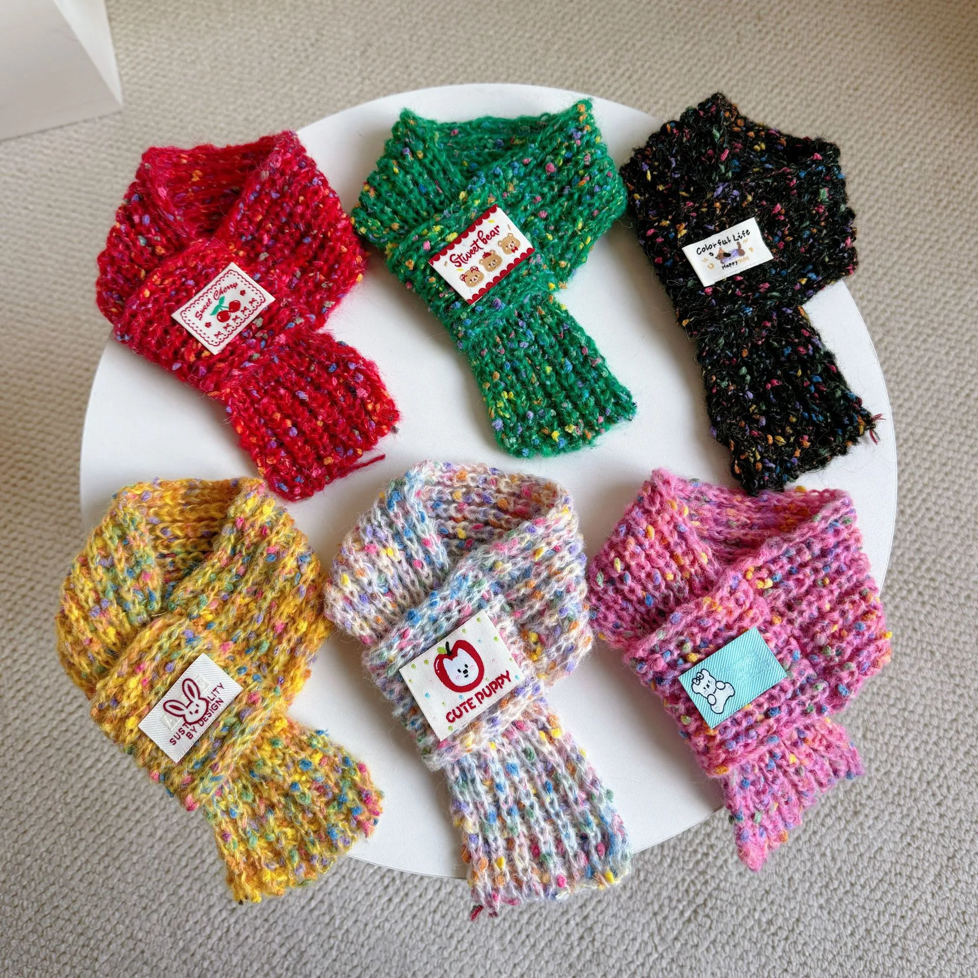 

Шарф Cisas Sle Plu для домашних животных: теплый аксессуар для прогулок на улице для маленьких собак и милых плюшевых игрушек, зимний длинный шарф-повязка