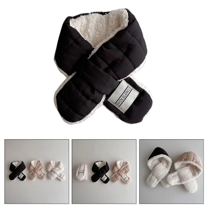 Fashionable Plush Scarf Lovely Kids Fleece Neck Wrap Neck Warmer Versatile