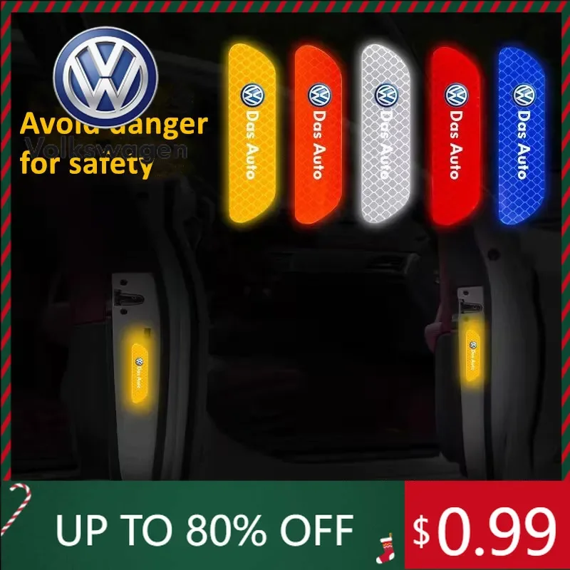 

Светоотражающая 3D-наклейка на дверь автомобиля для VW Volkswagen Jetta MK5 Golf, предупреждающая о безопасности, для автостайлинга, подходит для VW Volkswagen Golf Polo Passat