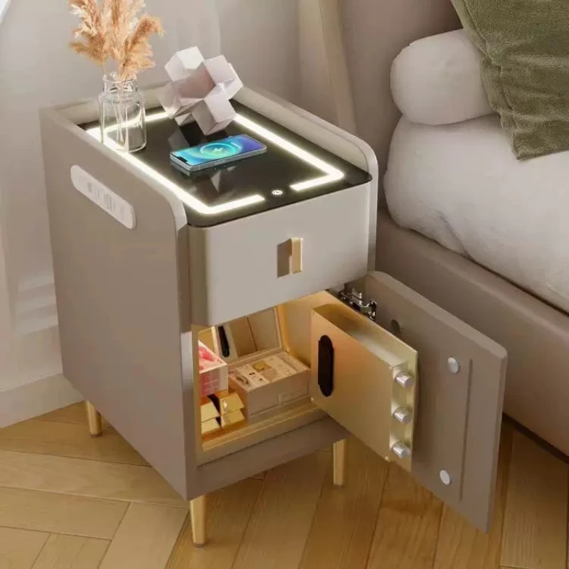 Elegant Luxury Nightstands High Narrow Designer Narrow Nordic Bedside Tables Storage Modern Mesitas De Noche Bedroom Furniture