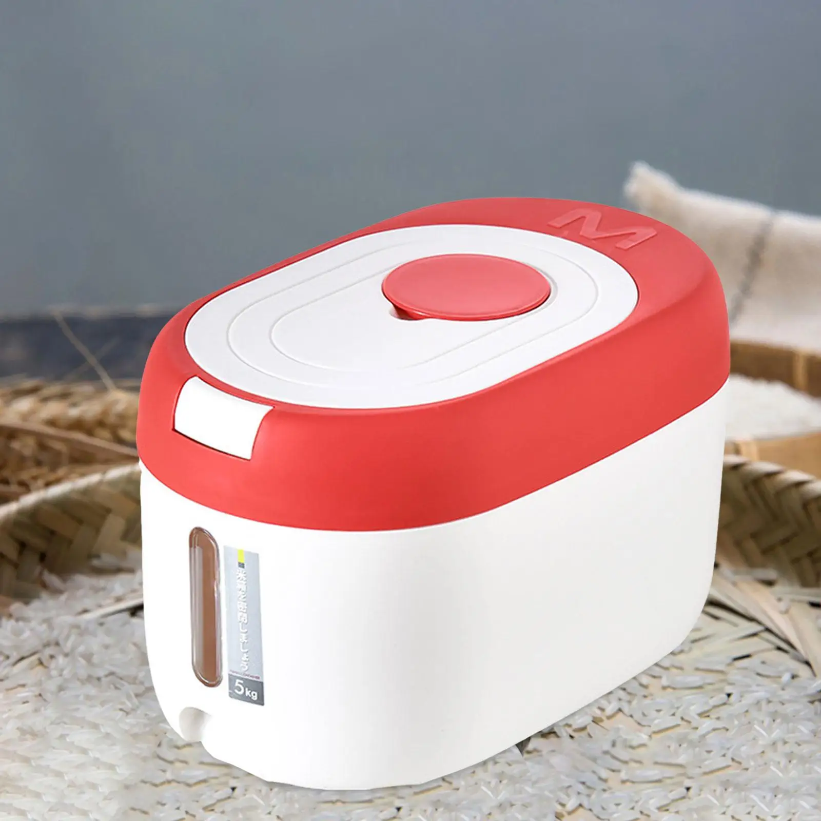 Grand Conteneur de Riz Scellé de 5kg, Récipient de Riz Multifonctionnel pour le Stockage de Farine et Céréales