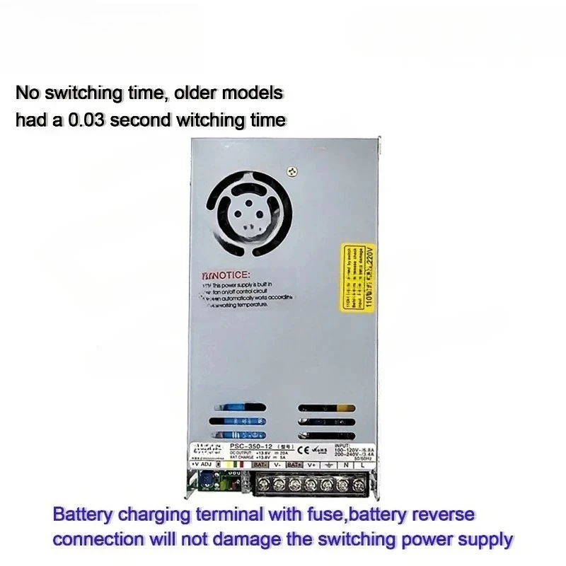 New 350w 12/24v  Universal AC UPS/Charge Function Monitor Switching Power Supply Input 110/220v Battery Charger Output 27.6VDC