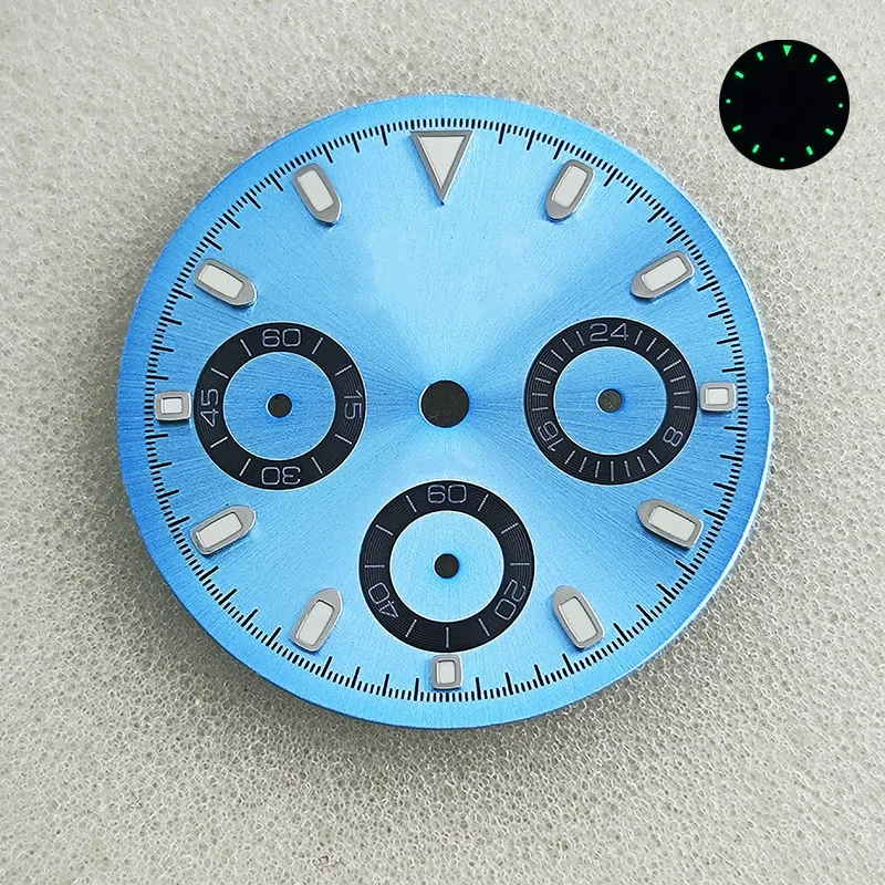 إكسسوارات ساعة vk قرص 29 ملم قرص أخضر c3 قرص مضيء لملحقات ساعة vk 63 لحركة vk