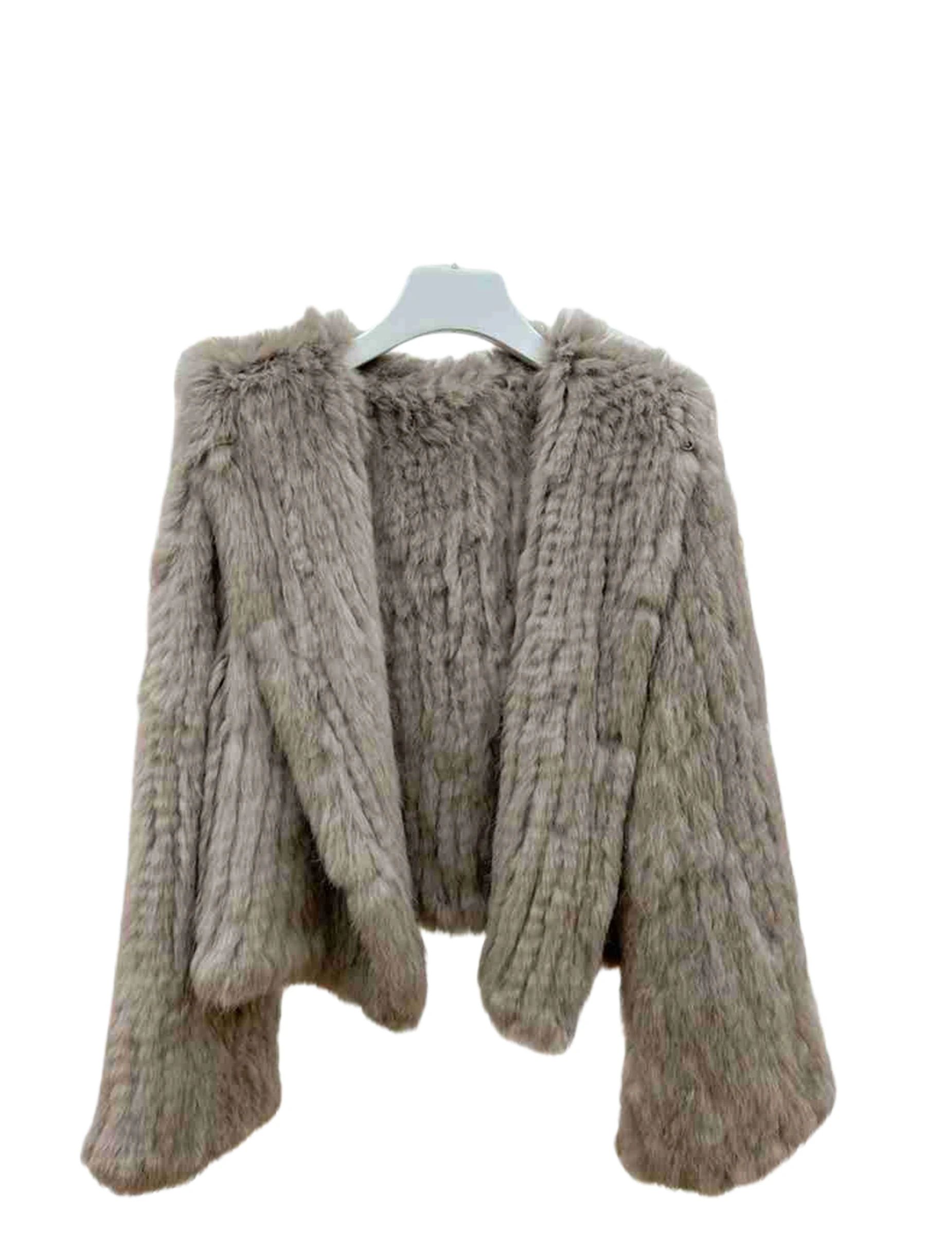 

Новинка осени/зимы 2025, короткая шуба из кроличьего меха ручной работы с двусторонним капюшоном в корейском стиле для молодых женщин