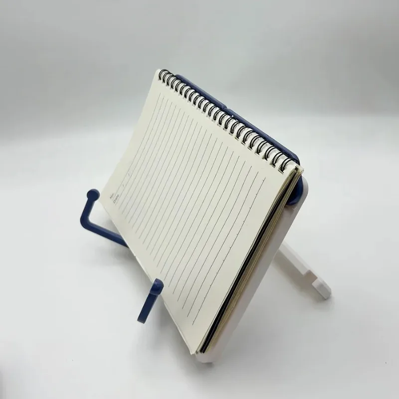 Adjustable Reading Book Stand, Thin and Portable ABS Book Holder with Fixed Arms, for Books, Documents and Music Sheet, White 1