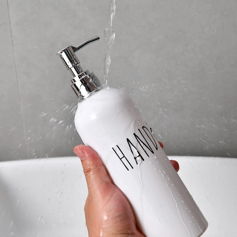 500ml Bathroom Shampoo Bottle  Sink Soap Dispenser Kitchen  Hand Soap Dish Soap Refillable Bottle  Waterproof Label