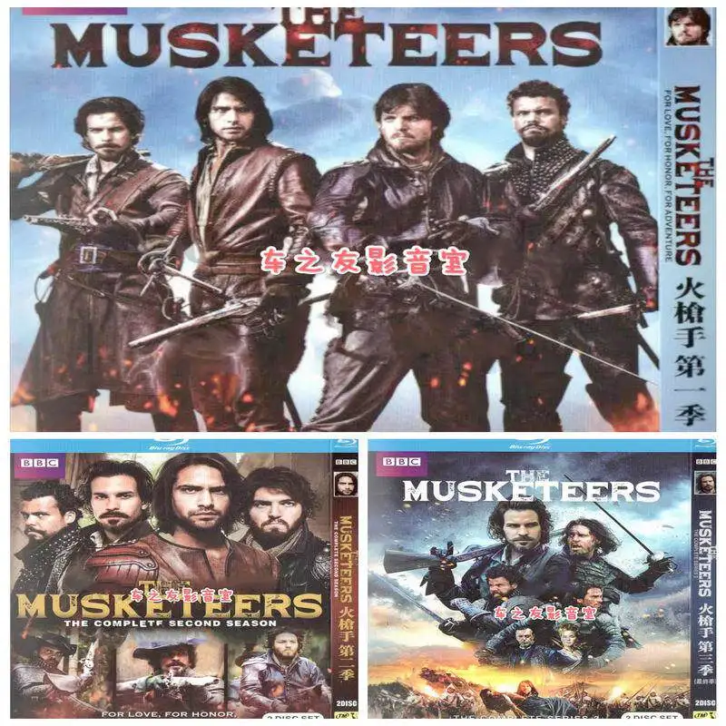 

Blu-ray High Definition British TV Series The Musketeers Seasons 1–3 Box Set Collectible 6-Disc Set with English and