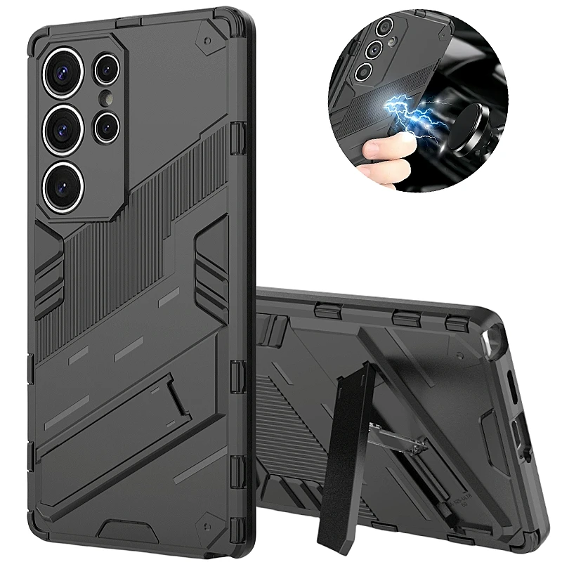 Armor Shockproof Funda For Samsung Galaxy S25 Ultra S25+ S 25 Car Magnetic Holder Case For Galaxy S25 Plus S25ultra Back Cover