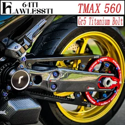 FLAWLESSTI Gr5 Titanium Bolt Oil Tank Brake Pump Front Rear Brake Disc Caliper ABS Disc Bolt For Yamaha Tmax 560 530 2015-2024